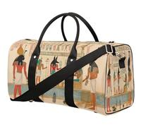 Ancient Egyptian Travel Duffle Bag for Women Men Girls Boys Weekend Overnight Bags 22.7 L Tote Cabin Luggage Bag for Sports Gym Yoga
