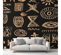 Ancient Egyptian Wallpaper, Mysterious Symbols Geometric Wall Mural, Wallpaper for Living Room Bedroom, Home Decor, Photo Wall Paper, 390 x 260 cm 20&CGU