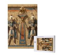 Ancient Egyptian Warrior Hieroglyph Gold Personalised 1000 Piece Wooden Jigsaw Puzzle For Adults, Custom Portrait Picture