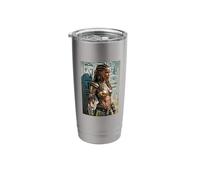 Ancient Egyptian Warrior Queen Tribal Dreadlocks Art Stainless Steel Insulated Tumbler