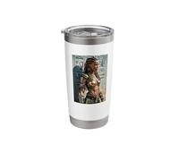 Ancient Egyptian Warrior Queen Tribal Dreadlocks Art Stainless Steel Insulated Tumbler