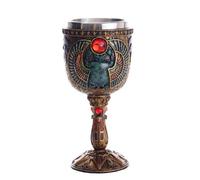 Ancient Egyptian Winged Scarab Ceremonial Chalice Cup 210ml Wine Goblet