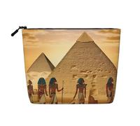 Ancient Egyptians Cosmetic Bag for Women- Portable Travel Organiser, Toiletry Bag with Zip Closure