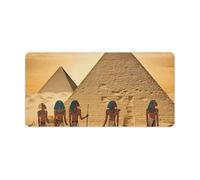 Ancient Egyptians Mouse Pad Large Non-Slip Office Desk Mat Large Computer and Laptop Mat Laptop Protector Writing Pads for Office Home 12" X 24"