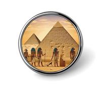 Ancient Egyptians Round Badge Personalized Metal Lapel Pin Badges Fit Clothing Bags Hat Humorous Printed Brooch Badge Party Decorations Accessories for Men Women