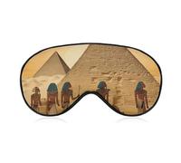 Ancient Egyptians Sleep Mask with Adjustable Strap, Breathable Sleep Masks for Women Men, Soft Eye Mask for Side Sleepers, Travel, Office Nap, Airplane & Blocking Light