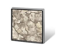 Ancient Eroded Ruins Stone Surface Unisex Brooches & Pins Square Lightweight Lapel Badge Jewelry for Clothing Shawl Hat