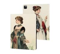 Ancient European Victorian Era Royal Court Lady Funny Tablet Case Compatible with iPad Pro 2020/2021/2022 (12.9in) Personality Protective Cover