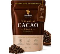 Ancient Extracts Ceremonial Cacao Chunks, Ghanaian Criollo, Raw, Fair Trade, Vegan, GMO-Free, 100g For Drinking Ceremonies and Heartwarming Rituals
