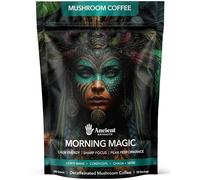 Ancient Extracts Morning Magic Mushroom Coffee (180g) | Decaf Arabica with Lions Mane, Cordyceps, Ashwagandha & Maca Root | 15:1 Extract Blend, 30% Beta Glucans | 100% Natural Coffee Alternative
