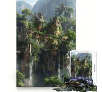 Ancient Fantasy Cityscape Jigsaw 1000 Pieces for Adults Cognitive Recall Peaceful Escape Sharp Cut Seasonal Gift (38x52cm)