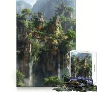Ancient Fantasy Cityscape Jigsaw for Teenagers 1000 Pieces Mind Exercise Soft Distraction Exact Cut (38x26cm)