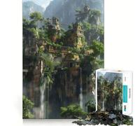 Ancient Fantasy Cityscape Jigsaw Puzzles1000 Pieces Brain Recall Game Premium Laser Cut Quality Absorbing Activity for Quiet Nights (38x52cm)