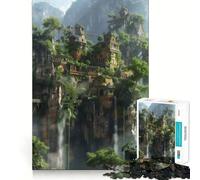 Ancient Fantasy Cityscape Jigsaw Puzzles1000 Pieces Cognitive Train Fun Flawless Interlocking Pieces Birthday Gift Brain Teaser Toy (50x75cm)