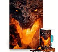 Ancient Fire Dragon 1000 Piece Teenager Puzzles Cognitive Train Game Zero Gap Compact Fun for Family Game Time (38x52cm)