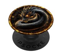 Ancient Flame Dragon Dark Fantasy Symbol Art PopSockets Adhesive PopGrip