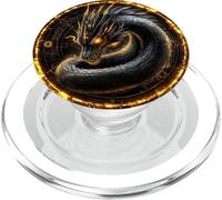 Ancient Flame Dragon Dark Fantasy Symbol Art PopSockets PopGrip for MagSafe