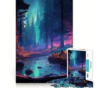Ancient Forest 1000 Piece Jigsaws for Adults Brain Training Fun Clean Cut Sturdy Components Calming Mental Break Activity (50x75cm)