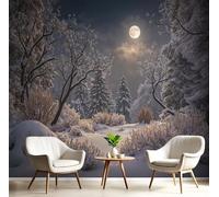 Ancient Forest Wallpaper,Grey Silk Wallpaper 300×210 Cm Durable Easy to Clean, Easy to Install Fantasy and Mystery Suitable for Bedroom, Living Room, Kitchen, Bathroom Decoration