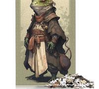 Ancient Frog Warrior Jigsaw Puzzles Puzzles for Adults Kids. 1000 Piece Impossible Challenge Toy Educational Game Home Decoration for Educational Games Gifts 1000pcs (38x26cm)