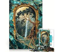 Ancient Gateway of Gold Jigsaw Puzzle 1000 Logic Thinking Play Expert Cutting Craftsmanship Quiet Time Mind Exercise at Home (50x75cm)