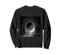 Ancient Gateway Starry Moon Fantasy Cityscape Sweatshirt