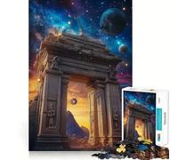 Ancient Gateway to Stars 1000 Piece Jigsaws for Adults Brain Training Fun Clean Cut Sturdy Components Calming Mental Break Activity (38x26cm)