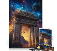 Ancient Gateway to Stars Jigsaw 1000 Pieces for Adults Cognitive Recall Peaceful Escape Sharp Cut Seasonal Gift (38x52cm)