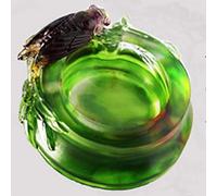 Ancient Glass Cornucopia Candle Holder Storage Box Lucky Gathering Feng Shui Home Office Decoration Housewarming Desk Decoration Prevent Evil Ornaments Exquisite Crafts,C