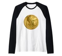 Ancient Gold Coin - Alexander The Great Raglan Baseball Tee