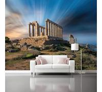 Ancient Greece Wall Mural Wallpaper Non-Woven 3D Architecture Photo Wallpaper Mural for Bedroom Living Room - Art Print Wall Decoration Poster Picture Design 300x210 cm(WxH) 1412o