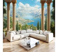 Ancient Gr nd Roman Columns 3D Photo Wallpaper Non-Woven Wall Mural Vintage Architecture Wall Mural Decoration Poste Premium Wallpaper Wall Art for Living Room Bedroom W250xH175 11yf246