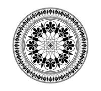 Ancient Greek and Roman Empire Byzantine roundels Wall Stickers 42x42cm Wall beautification Black