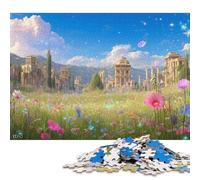 Ancient Greek Architecture Wooden Jigsaw Puzzle for Adults Fun 1000 Pieces Home Decoration Toy Intellectual Game Education Game Stress Relief Challenge Educational 1000pcs (75x50cm)