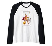 Ancient Greek God Figure - Ares Raglan Baseball Tee