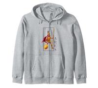 Ancient Greek God Figure - Ares Zip Hoodie