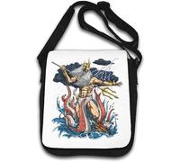 Ancient Greek God of Sea Poseidon Shoulder Bag White