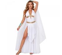 Ancient Gr oddess Ladies Halloween Fancy Dress Costume (White, M)