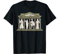 Ancient Greek Gods and Goddesses Acropolis Greece Girl Men Tee Black