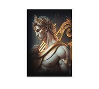 Ancient Greek Gods Posters Apollo God of Music Poetry Picture Print Wall Art Poster Painting Canvas Posters Artworks Room Aesthetic 12x18inch(30x45cm)