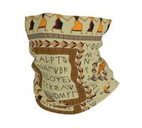 Ancient Greek Letters Traditional Vintage Balaclava 26X30Cm Novelty Hair Band Washable Half Face Headwear For Women Yoga Running