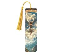 Ancient Greek Mythological Gods and Heroes Unique Double-Sided Artwork Printed Wooden Bookmarks, Artistic Book Accessories Birthday Presents for Men Women Presents for Book Lovers