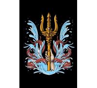 Ancient Greek Mythology Notebook: Greek Mythology Poseidon Trident Black Lined Notebook