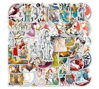 Ancient Greek Mythology Stickers 51 Pcs Retro Funny Cartoon Myth Stickers for Skateboard Water Bottle Laptop Luggage Scrapbook Computer Car Bike Helmet,Vinyl Aesthetic Sticker for Teens Boys Kids