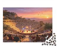 Ancient Greek Open Air Theater 1000 Piece Jigsaw Puzzle Paper for Adults Sunset Performance Puzzle Game for Family Relaxation Gift 70x50cm/1000pcs