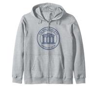 Ancient Greek Philosophy Crest Athens Porch Society Zip Hoodie