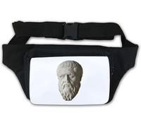 Ancient Greek Plato Statue Athens Greece Waist Bag Fanny Pack White