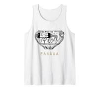 Ancient Greek Pottery Bowl "Greece" in Greek language Tank Top