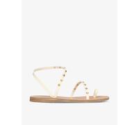Ancient Greek Sandals Womens Bone Eleftheria Bee Studded Leather Eur 38/5 Uk Women