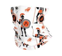 Ancient Greek Sparta White Neck Scarf 26X30Cm Multifunctional Bandana Anitdust Facial Covering For Men Yoga Workout